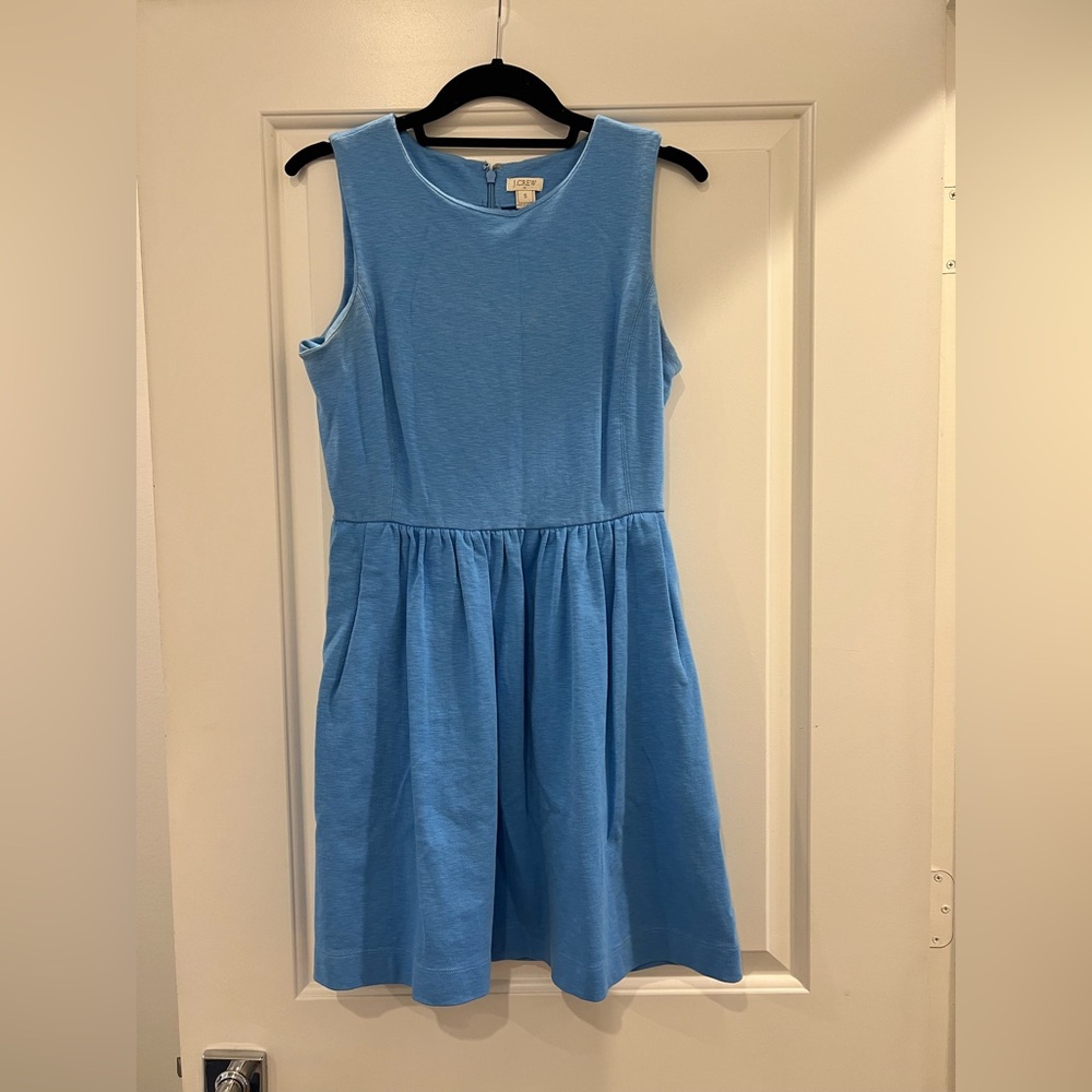 J. Crew Blue Sleeveless A-Line Dress
